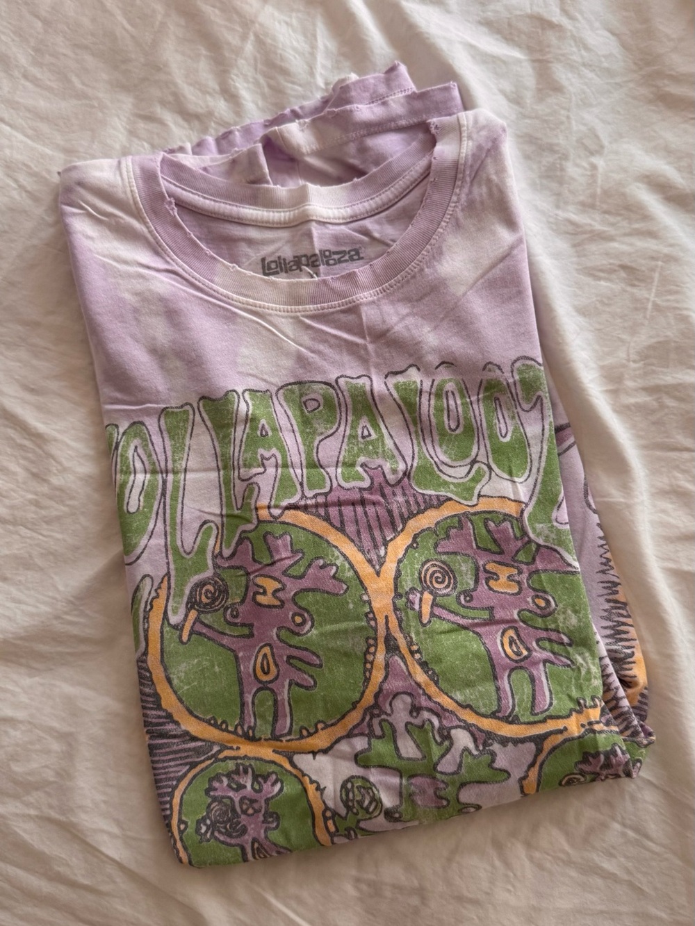 Lollapalooza 2025 tie dye lineup tshirt